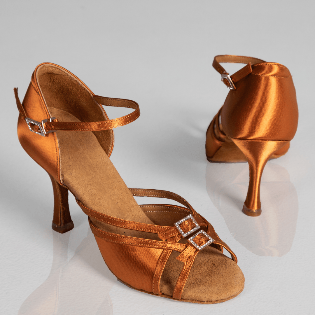 Feronia Twin Diamond - Tan - Women's Latin Dance Shoe